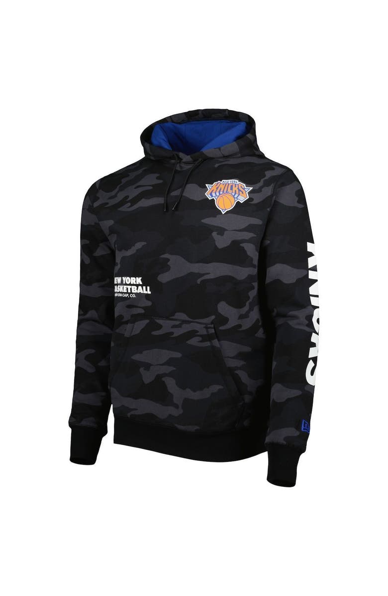 New Era Men's New Era Black/Camo New York Knicks Tonal Pullover Hoodie, Alternate, color,