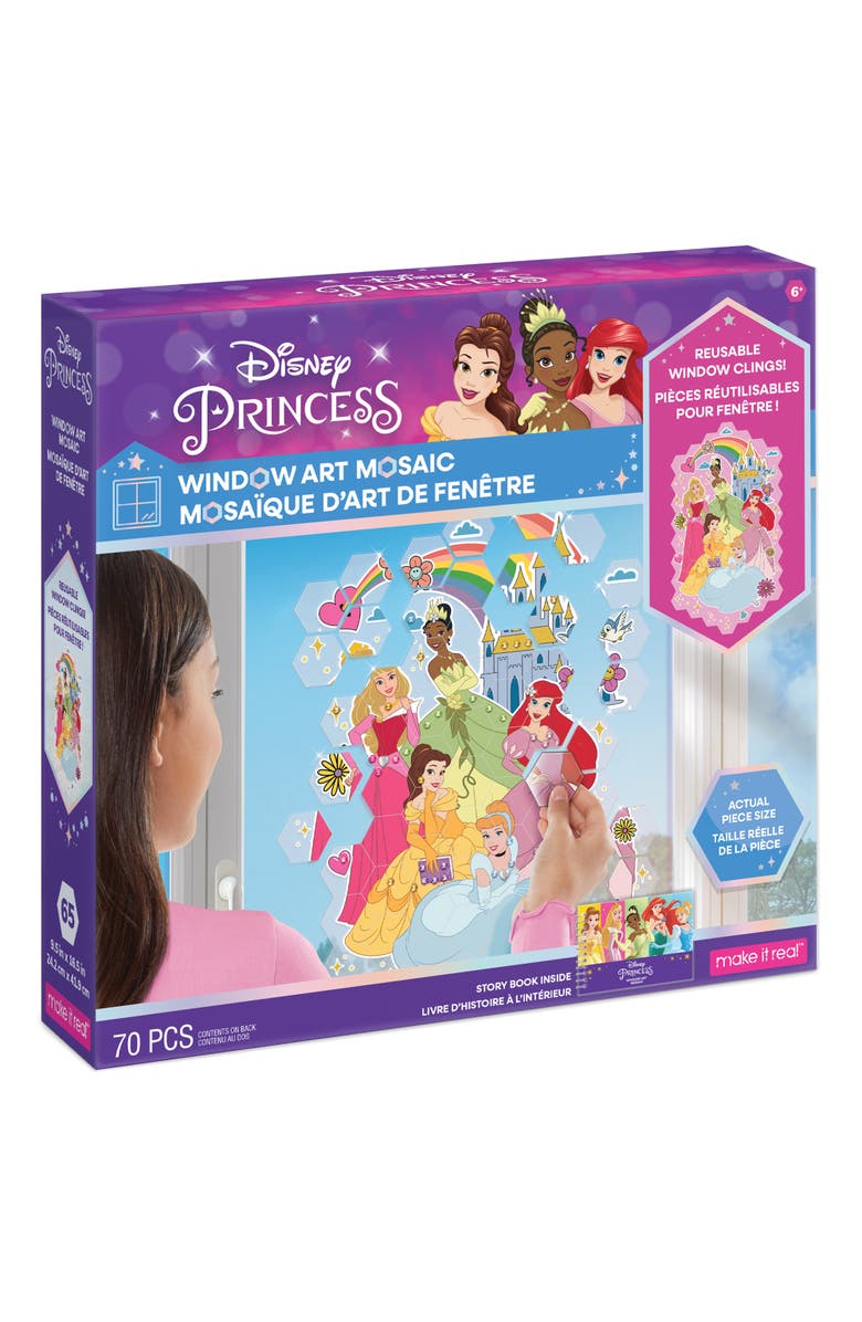 Disney Window Art Mosaic Princess 70 Pieces, Puzzle Window Clings, Main, color, Multicolored