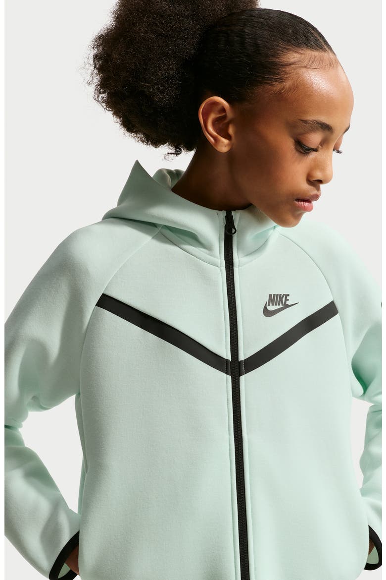 Kids' Sportswear Tech Fleece Hoodie, Alternate, color, BARELY GREEN/ BLACK
