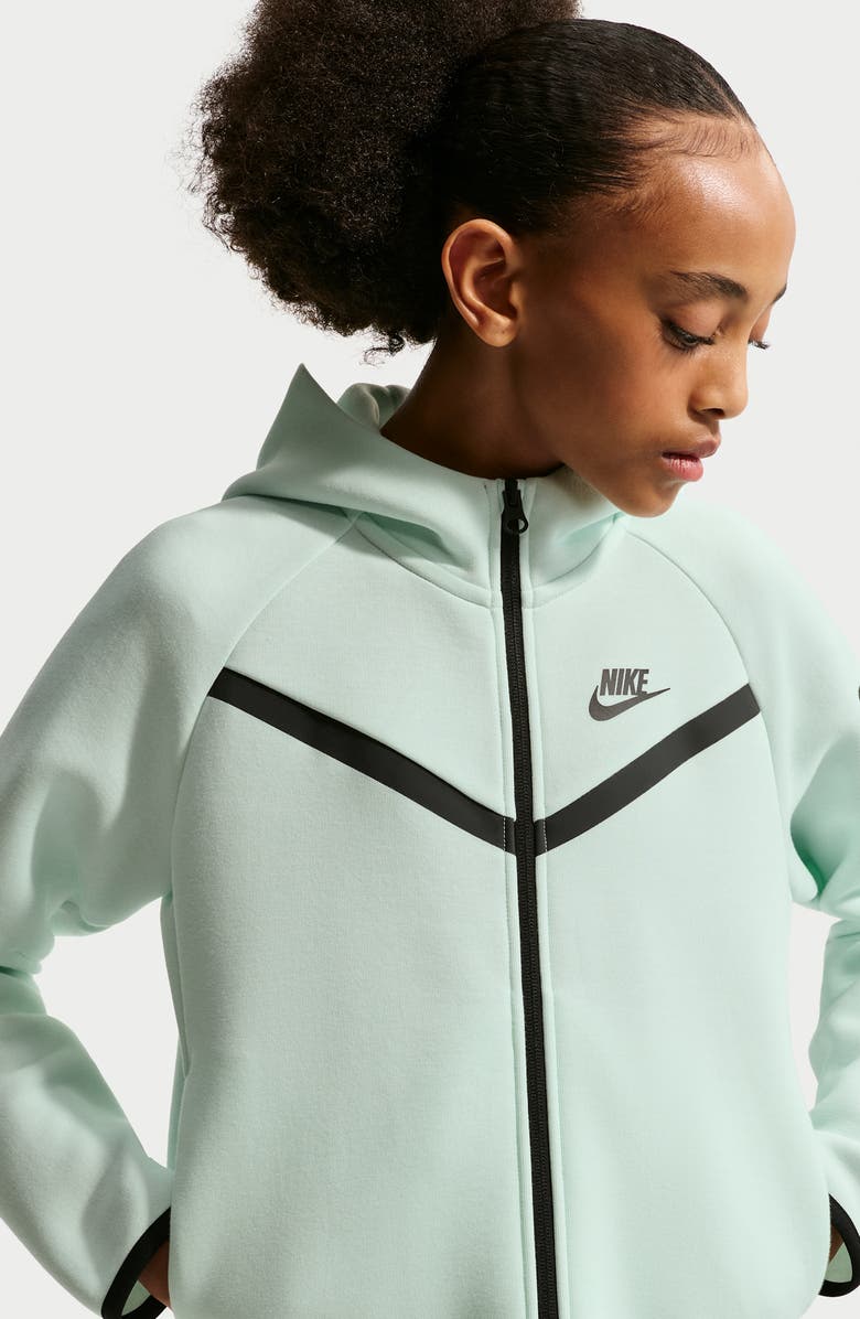 Nike Kids' Sportswear Tech Fleece Hoodie, Alternate, color, Barely Green/ Black