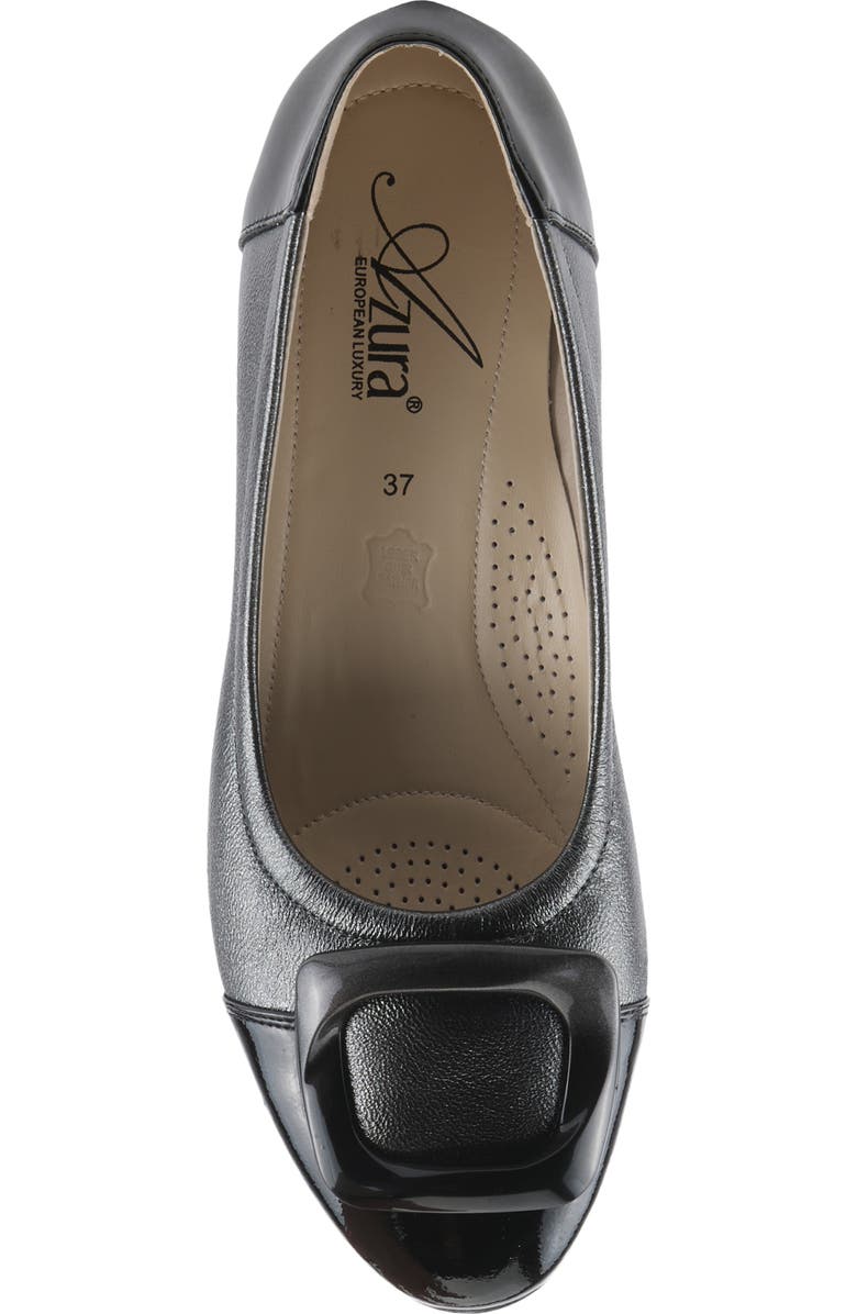 AZURA BY SPRING STEP Babysteps Two-Tone Cap Toe Pump, Alternate, color, Grey Metallic