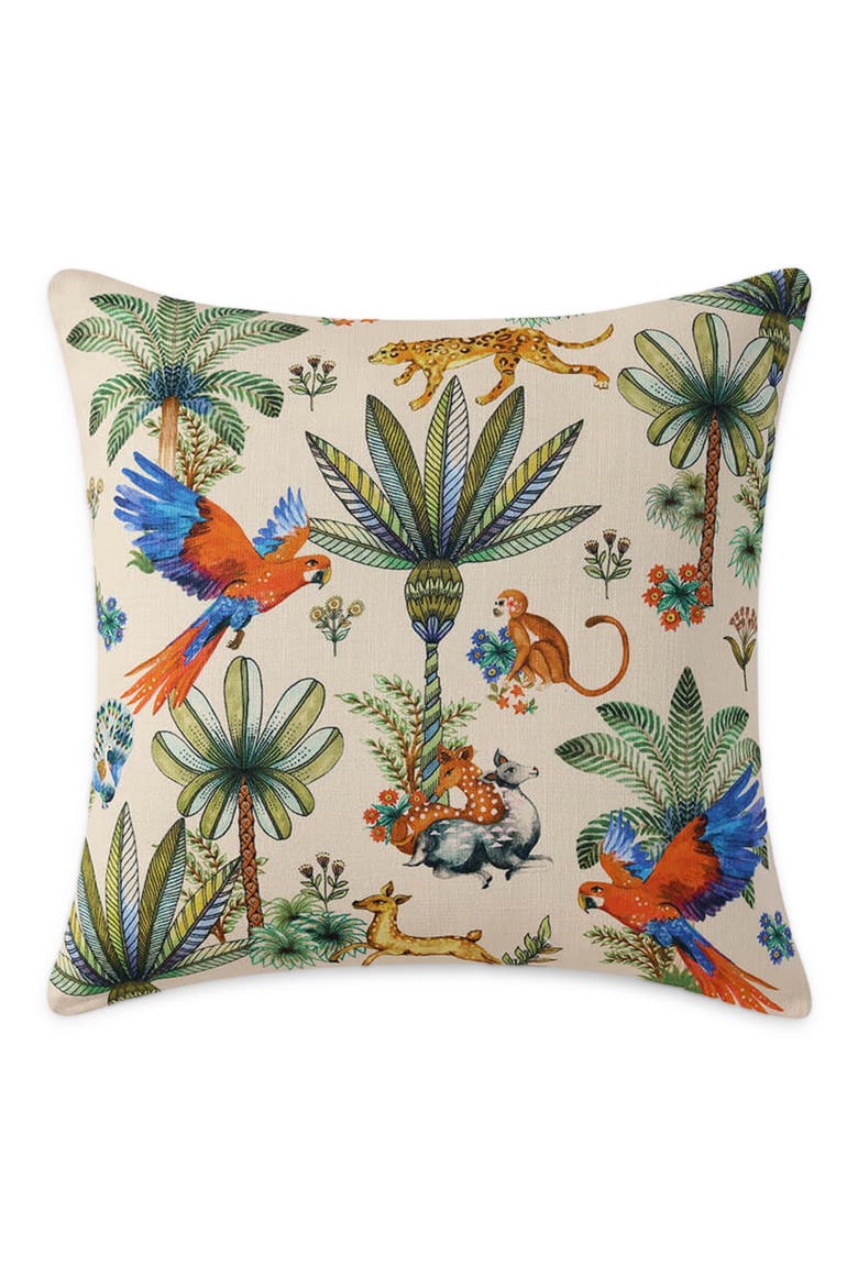 Decorative Palms Accent Pillow, Main, color, CARDAMON SEEDS