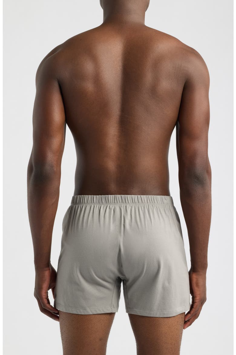 2-Pack Knit Cotton Boxers, Alternate, color, BLACK GREY COMBO