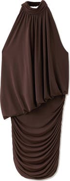 MANGO Drape Sleeveless Minidress