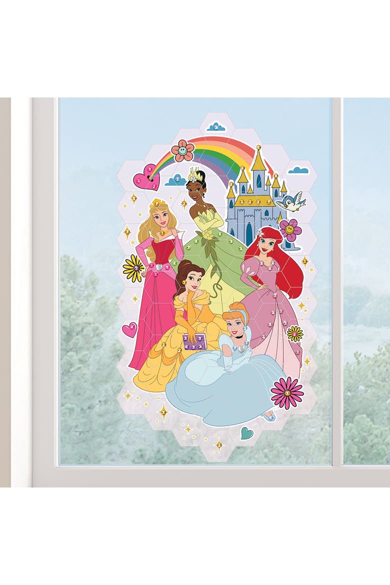 Window Art Mosaic Princess 70 Pieces, Puzzle Window Clings, Alternate, color, Multicolored