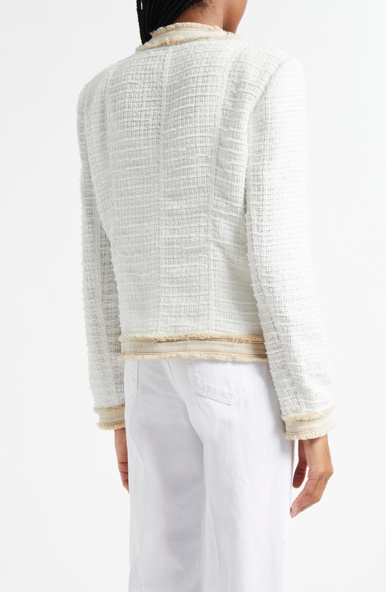 L
AGENCE Agnes Tweed Jacket, Alternate, color, Blanc/ Biscuit