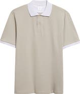 Eleventy Contrast Trim Cotton Piqué Polo