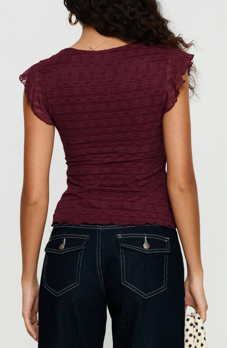 Princess Polly Auroraah Ruffle Babydoll Crop Top, Alternate, color, 