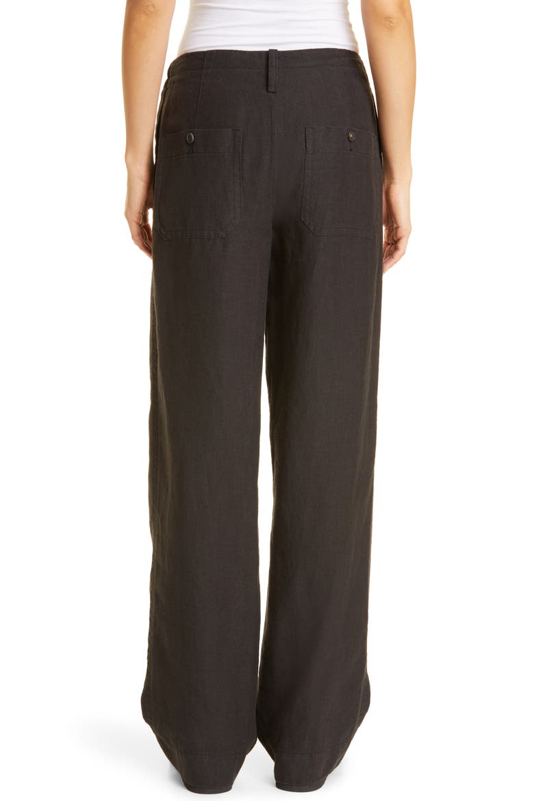 Tie Front Pull-On Pants, Alternate, color, BLACK