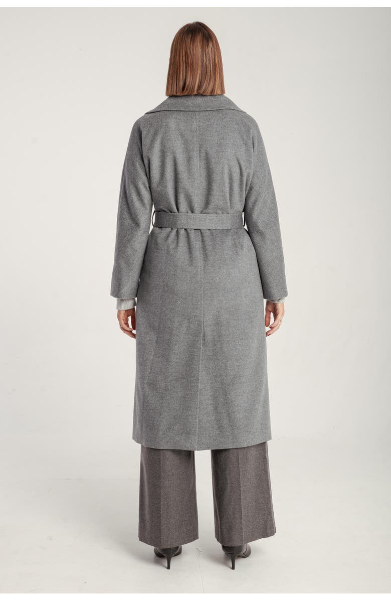 1982 Pure Cashmere Wrap Belted Midi Coat, Alternate, color, Mid Grey