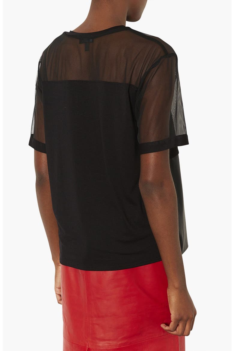 Mixed Media Tee, Alternate, color, BLACK