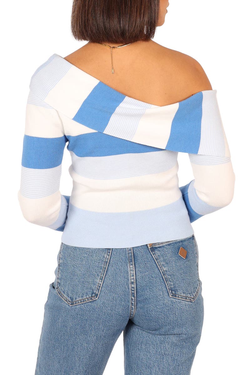 Petal & Pup Narla Off the Shoulder Sweater, Alternate, color, Blue