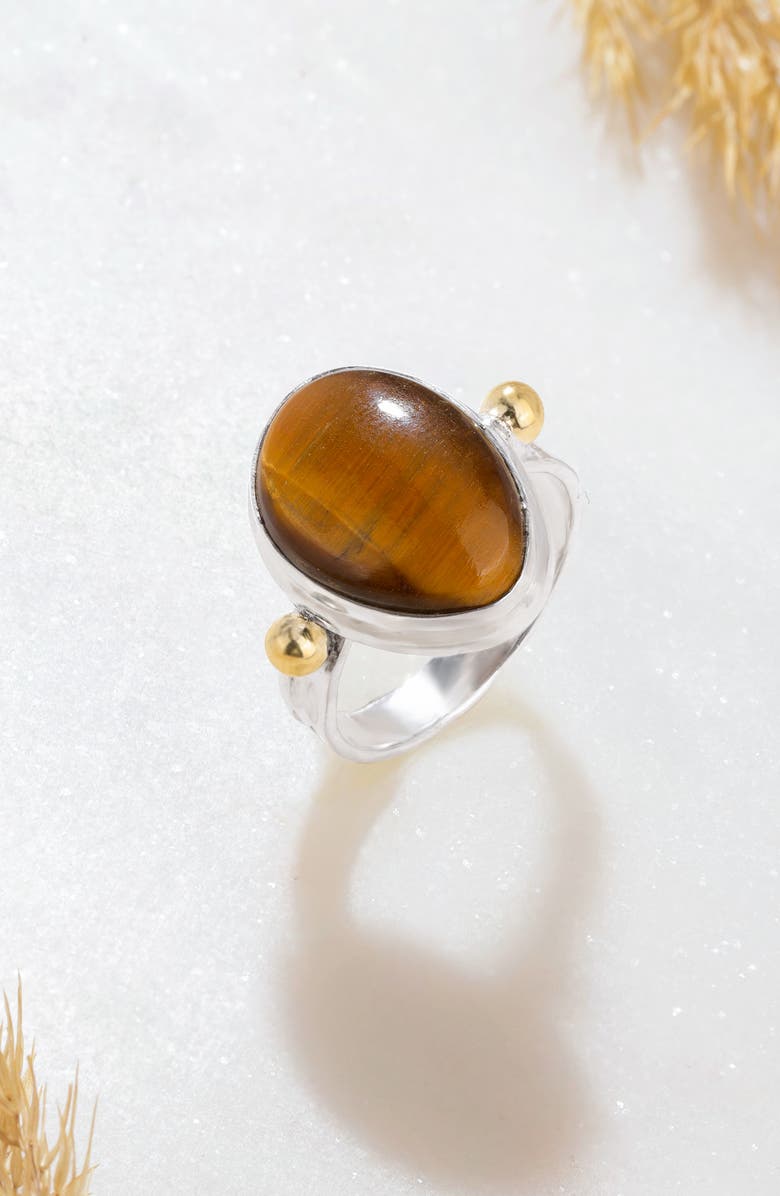 YS GEMS Tiger's Eye Ring, Alternate, color, Brown