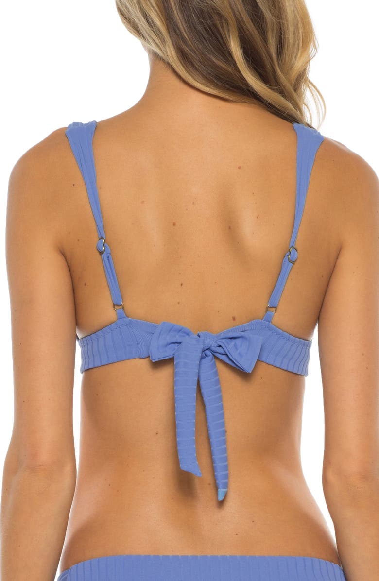 Becca Loreda Ribbed Bikini Top, Alternate, color, Mist