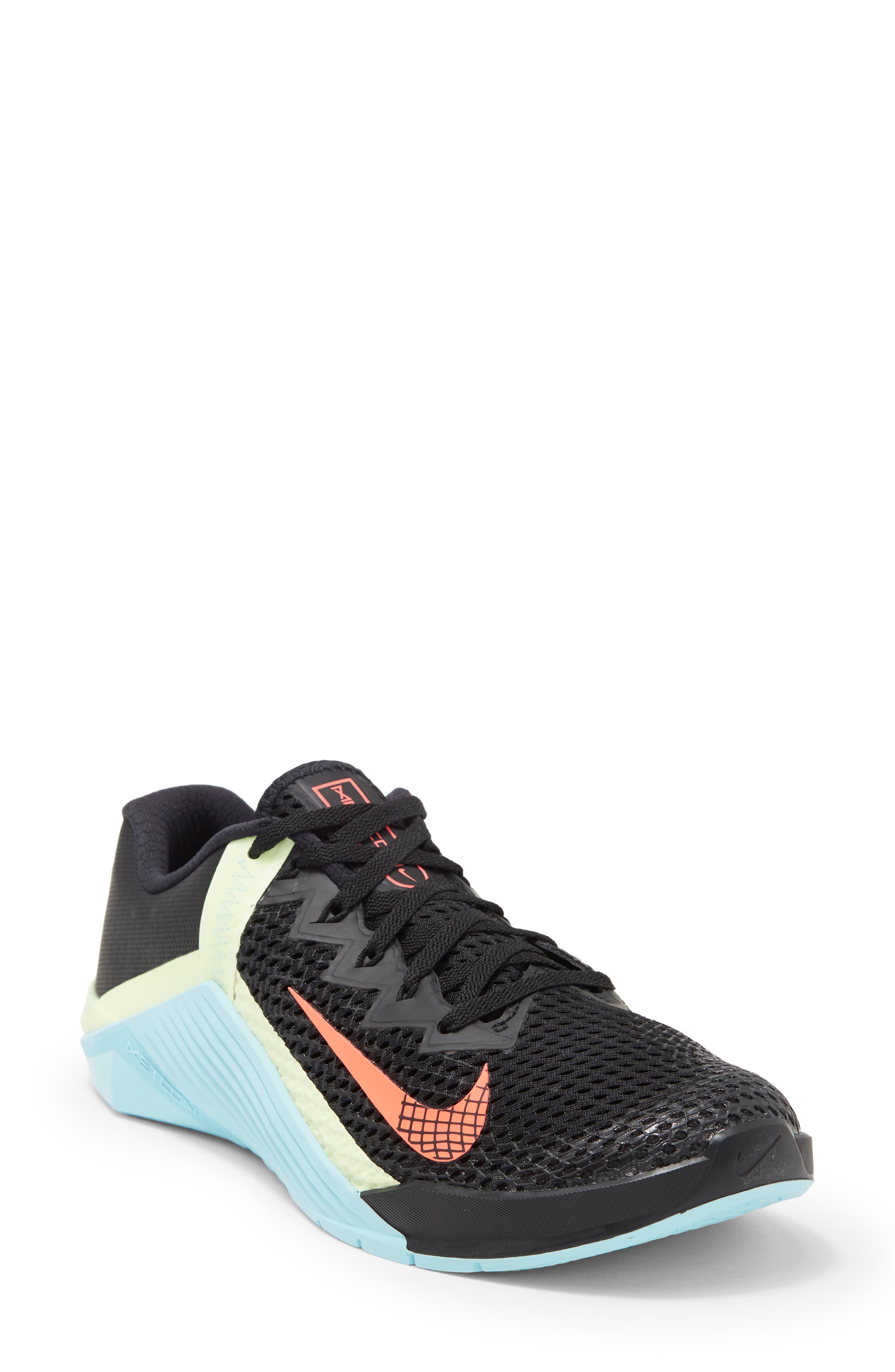 Metcon 6 Training Shoe, Main, color, BLACK/WHITE/GLACIER ICE/FLASH
