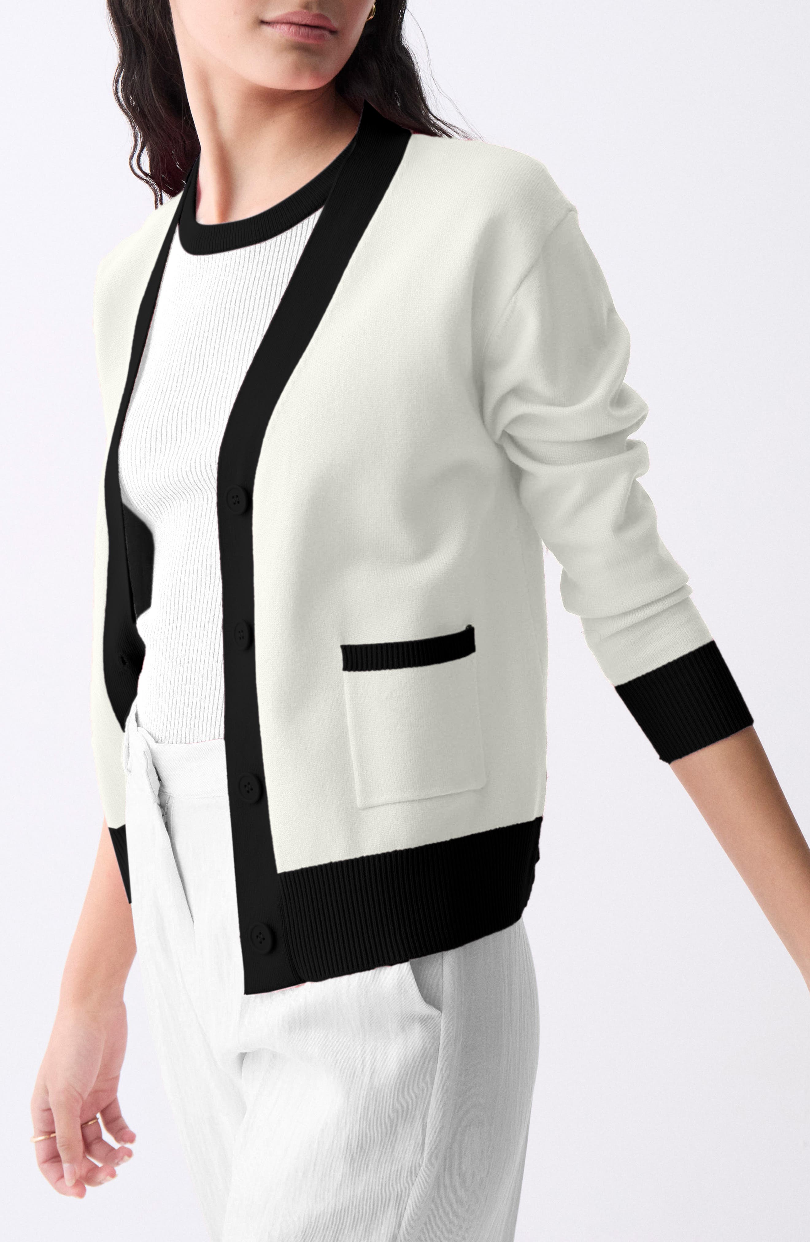 Lisboa Contrast Trim Cardigan - image 2