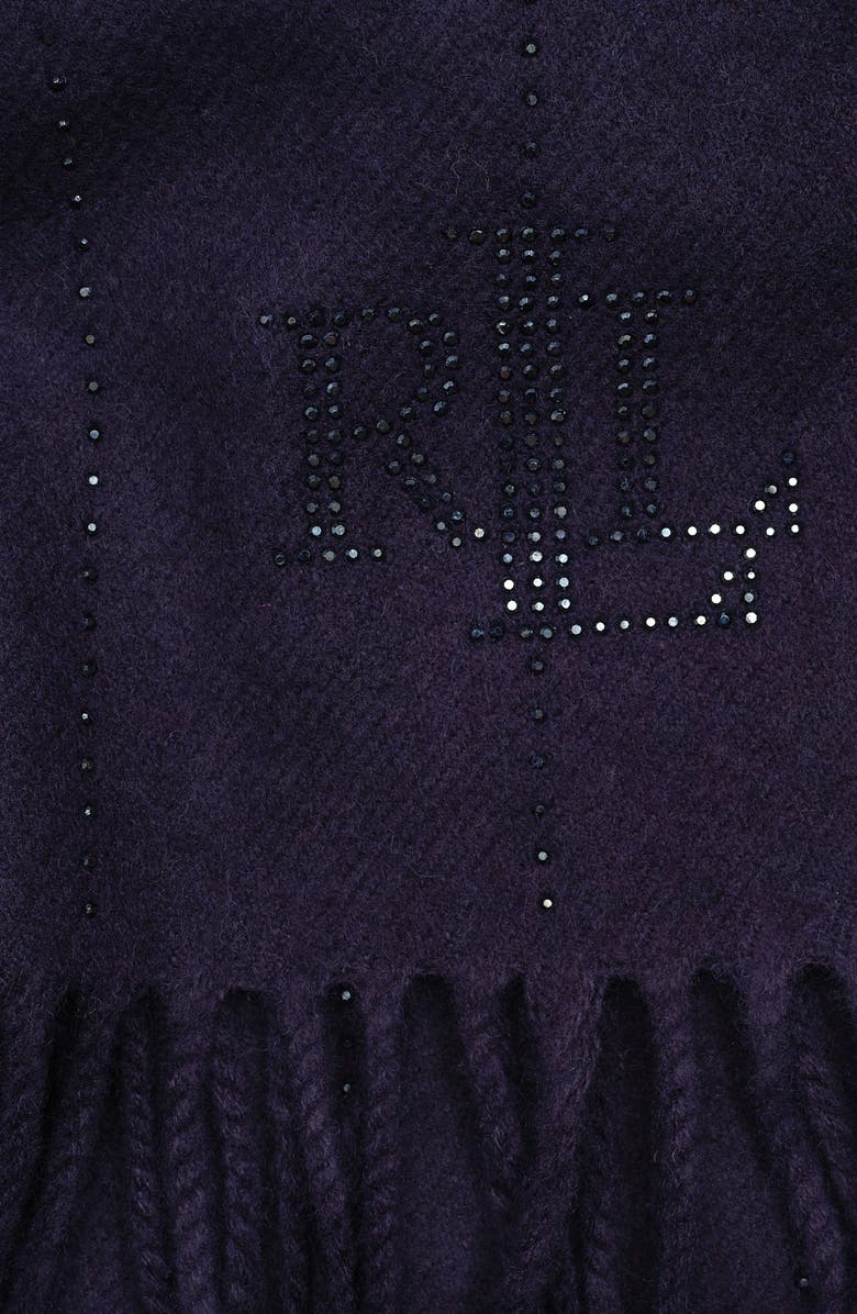 Lauren Ralph Lauren Shine Pinstripe Scarf, Alternate, color, Navy