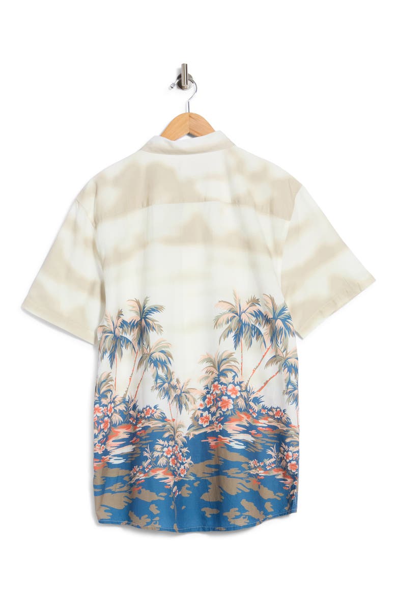 Penninsula Graphic Short Sleeve Button-Up Shirt, Alternate, color, MULTI