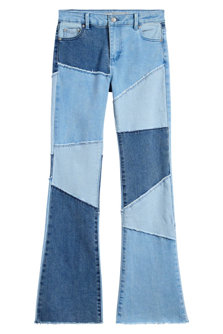 Kids' Patchwork Flare Jeans, Main, color, AGED PATCH