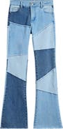 Tractr Kids' Patchwork Flare Jeans