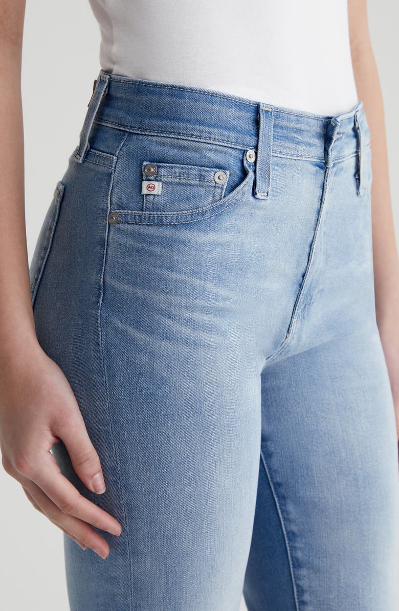 AG Mari Raw Hem High Waist Crop Straight Leg Jeans, Alternate, color, 