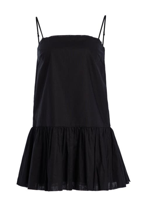 Ser.o.ya Krista Linen Mini Dress In Black