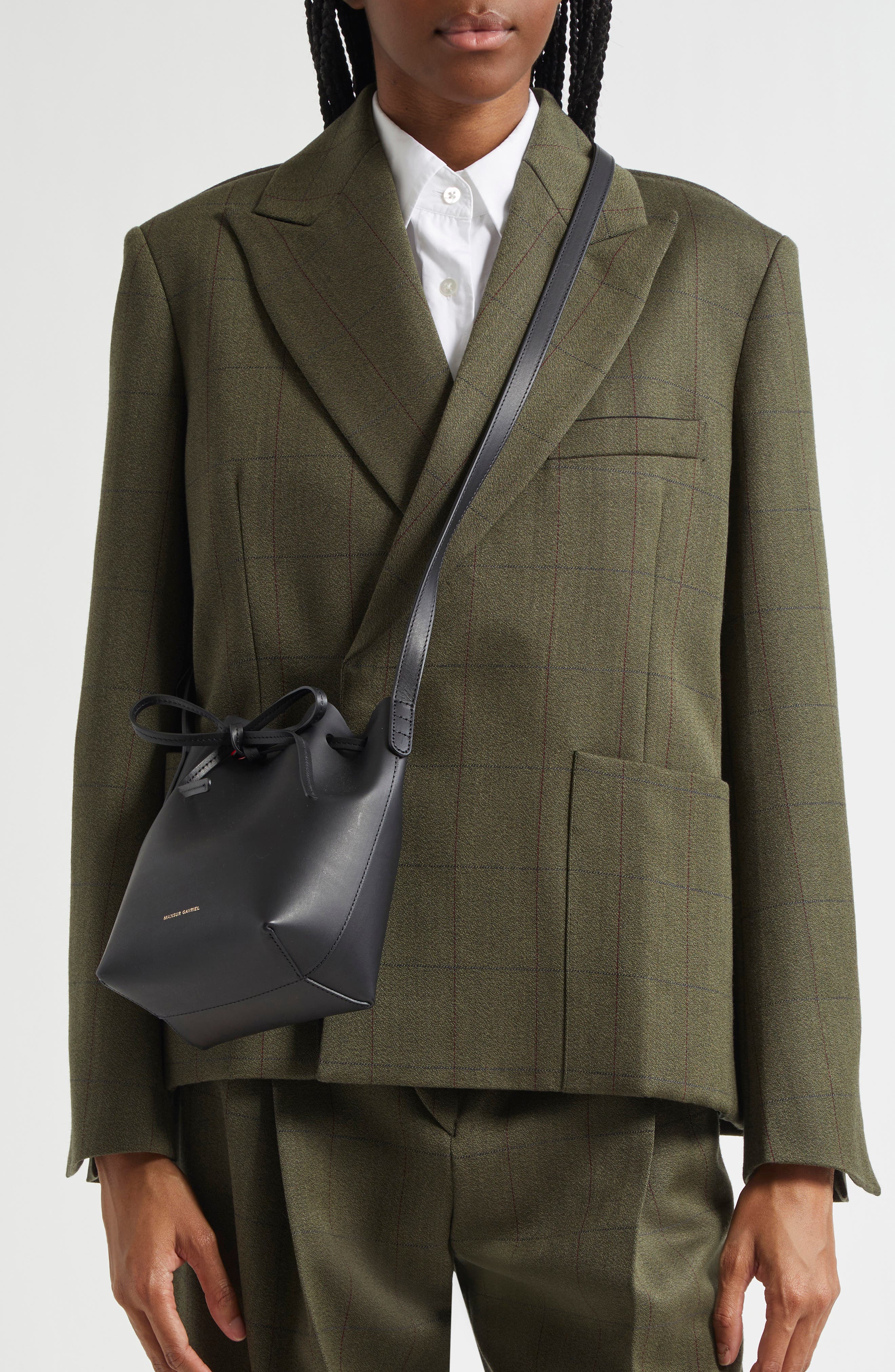 Mansur Gavriel Mini Mini Leather Bucket Bag, Alternate, color, 