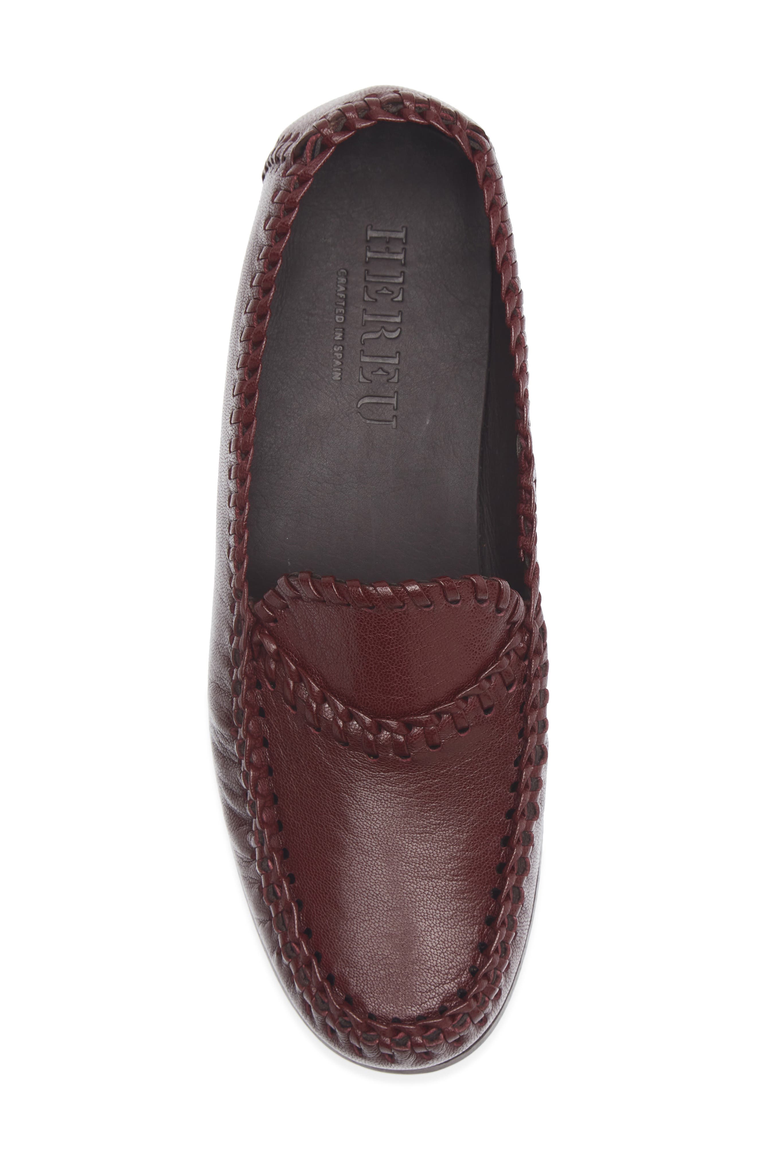 Sastre Braided Leather Loafer, Alternate, color, BURGUNDY