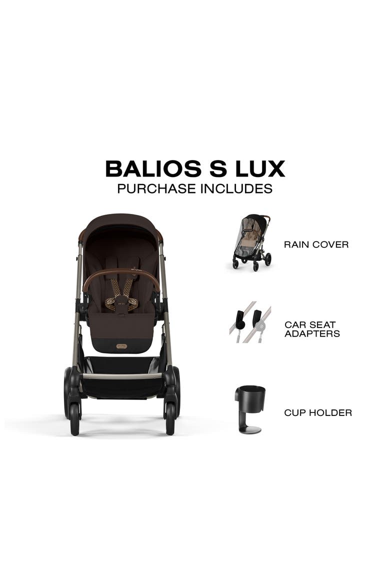 Balios S Lux Stroller, Alternate, color, CHOCOLATE BROWN