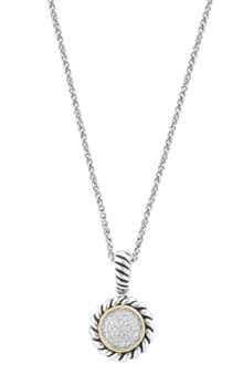 Diamond Sterling Silver Pendant Necklace