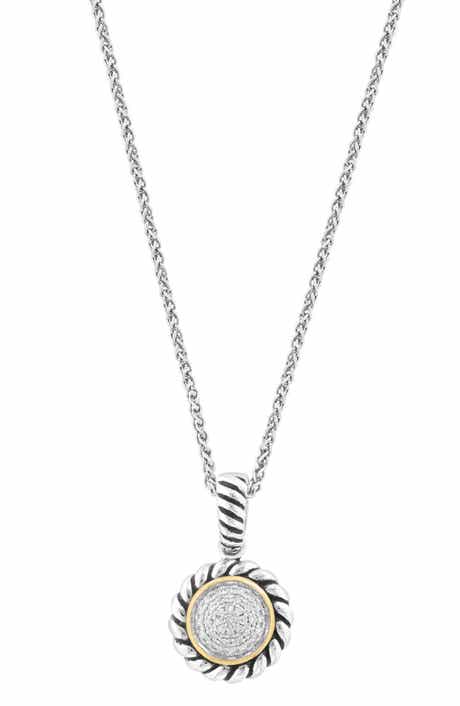 Diamond Sterling Silver Pendant Necklace