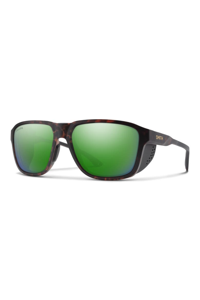 Embark 58mm ChromaPop™ Polarized Square Sunglasses, Alternate, color, TORTOISE / CHROMAPOP GREEN