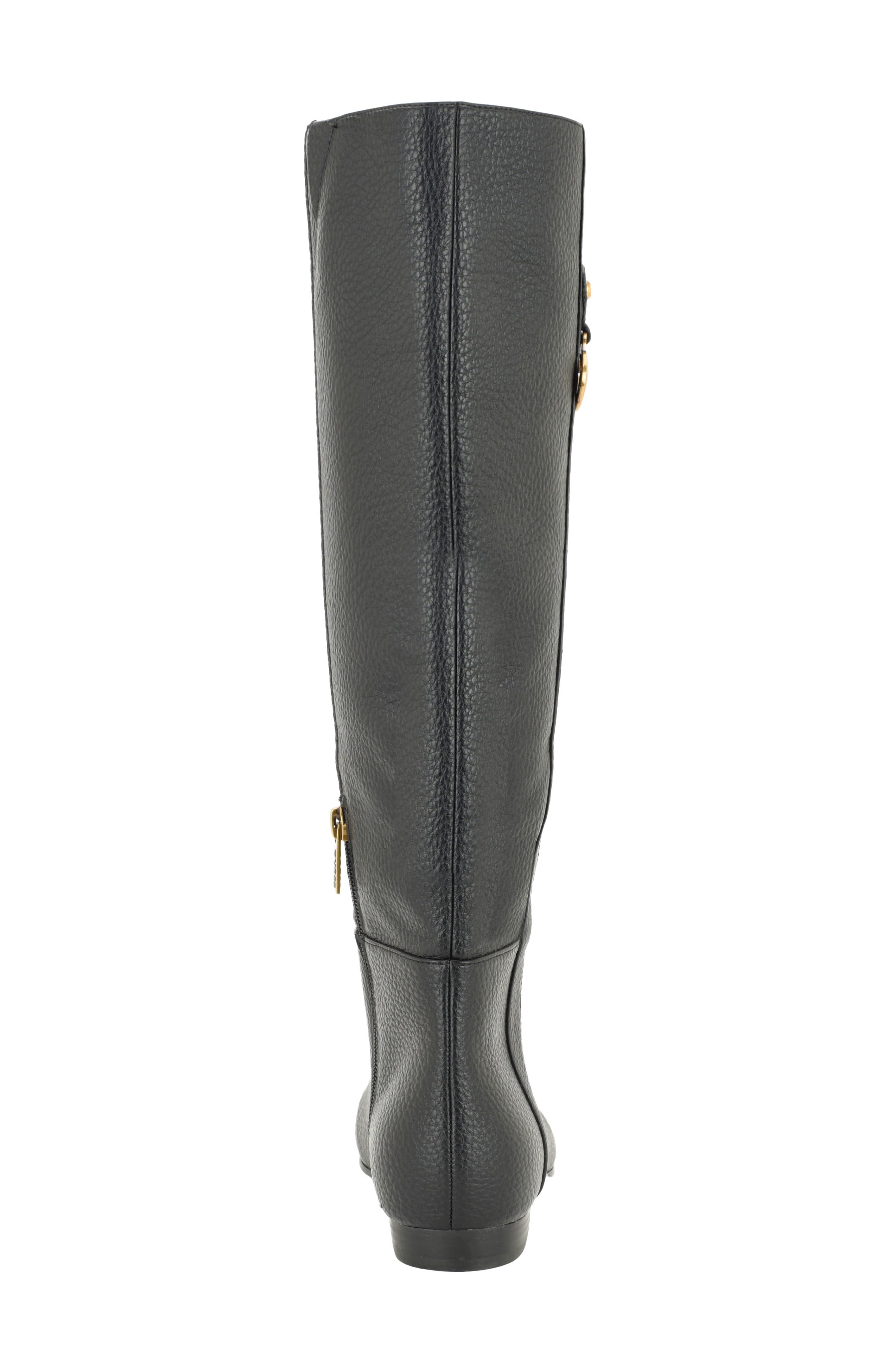 Gwelliana Faux Leather Over the Knee Boot, Alternate, color, BLACK