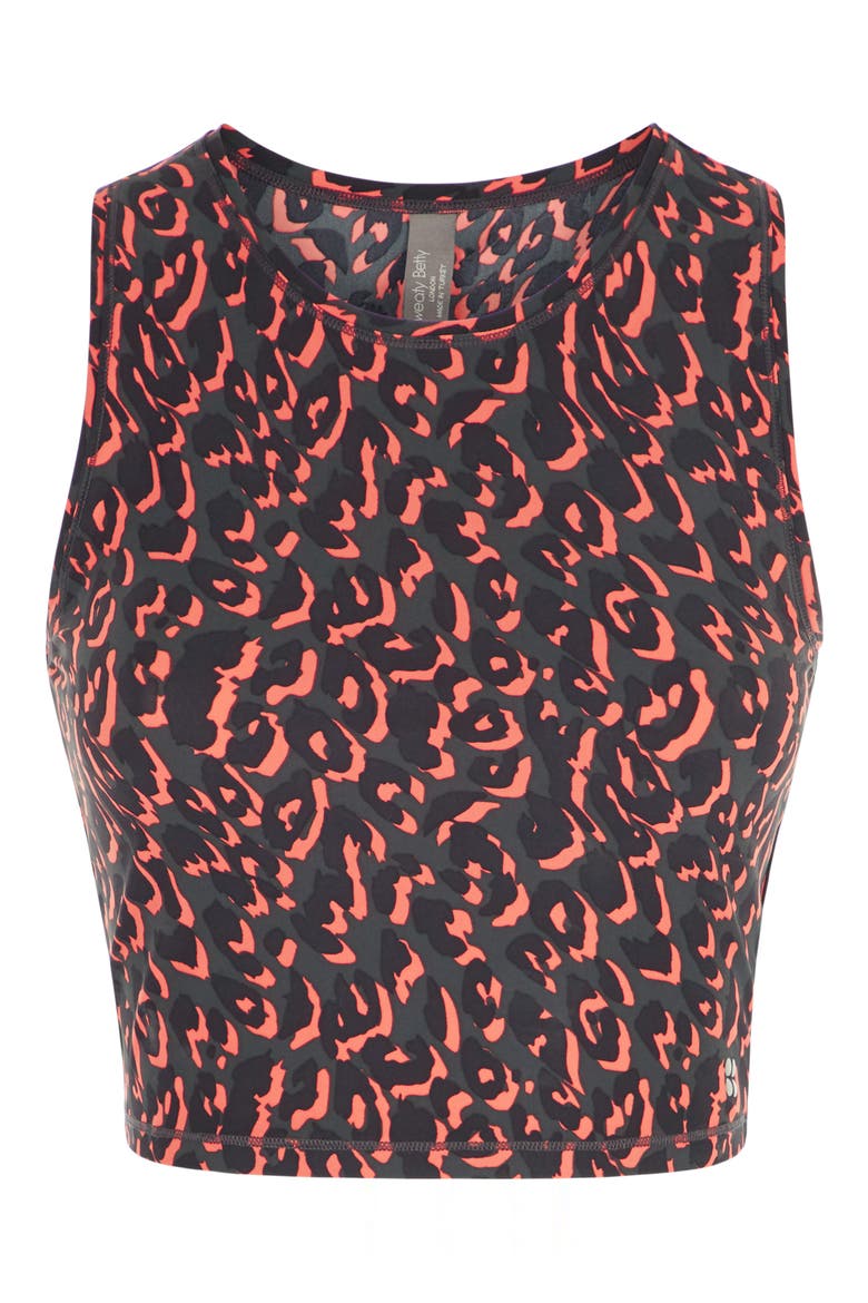 Homestraight Running Tank, Alternate, color, FLURO FLASH LEOPARD PRINT
