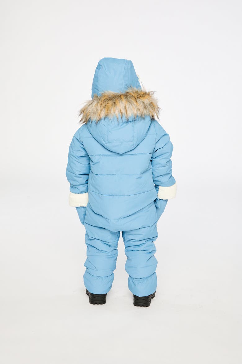 Boy Snug Fleece Neckwarmer One Piece Snowsuit, Alternate, color, Blue-Grey