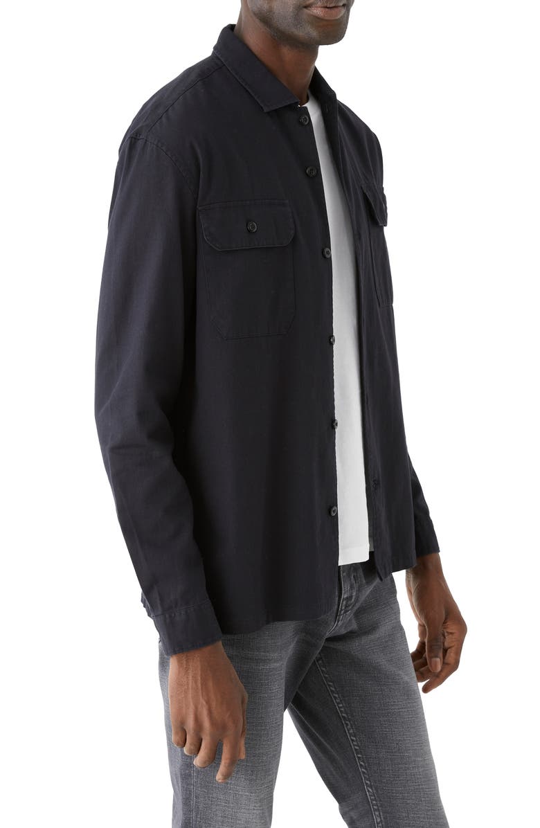 Frank And Oak Frank & Oak Military Twill Button-Up Shirt, Alternate, color, 