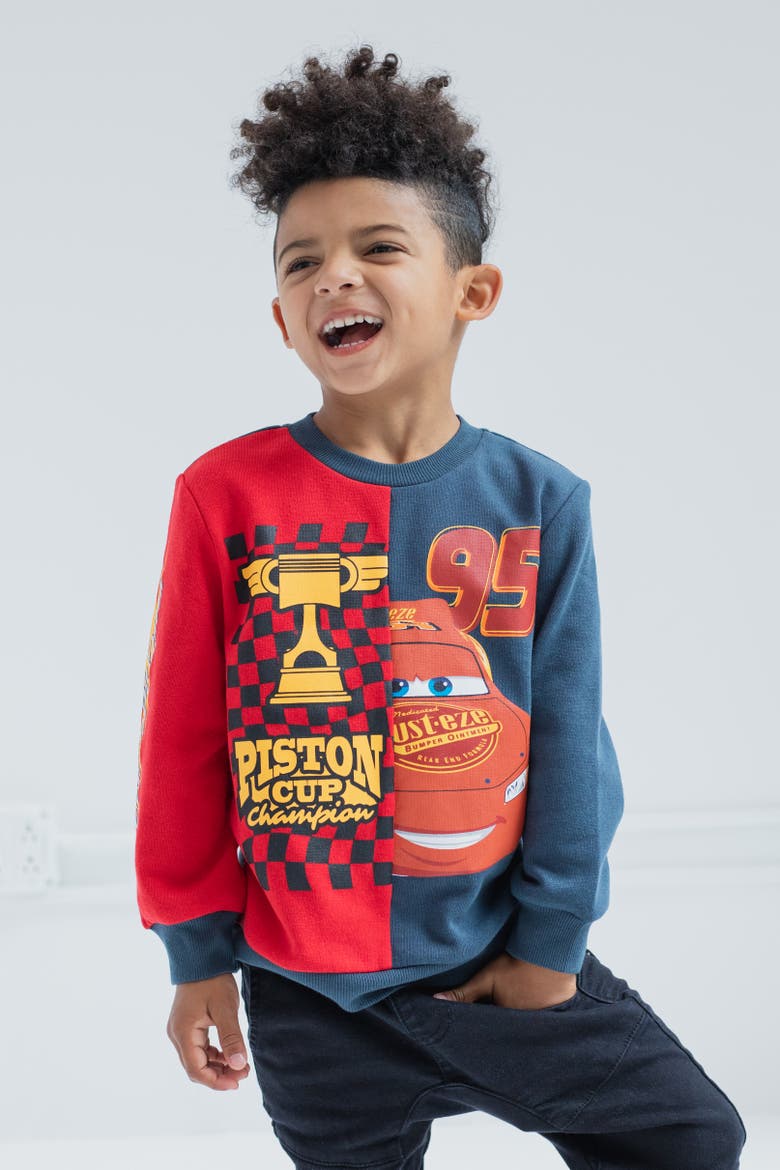 Cars Lightning McQueen Fleece Sweatshirt, Alternate, color, Lightning McQueen Red