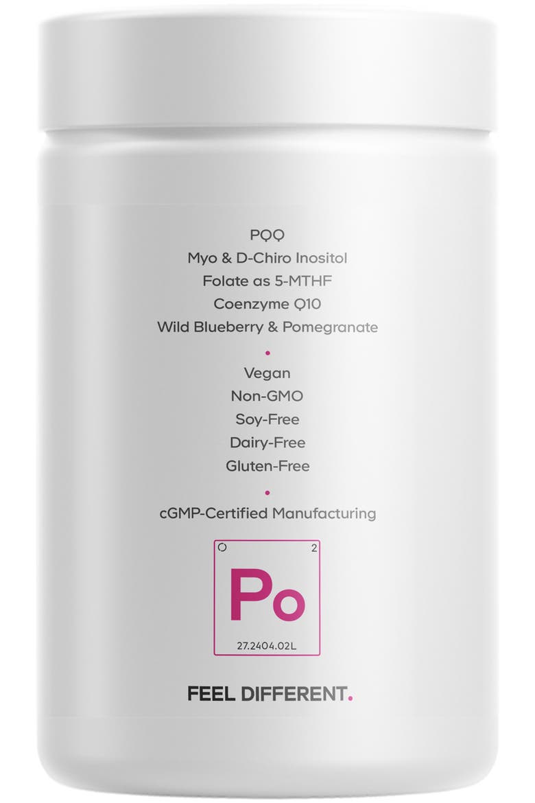 PQQ Ovarian Harmony, Myo + D-Chiro-Inositol, CoQ10, Folate, Pyrroloquinoline Quinone, Alternate, color, White