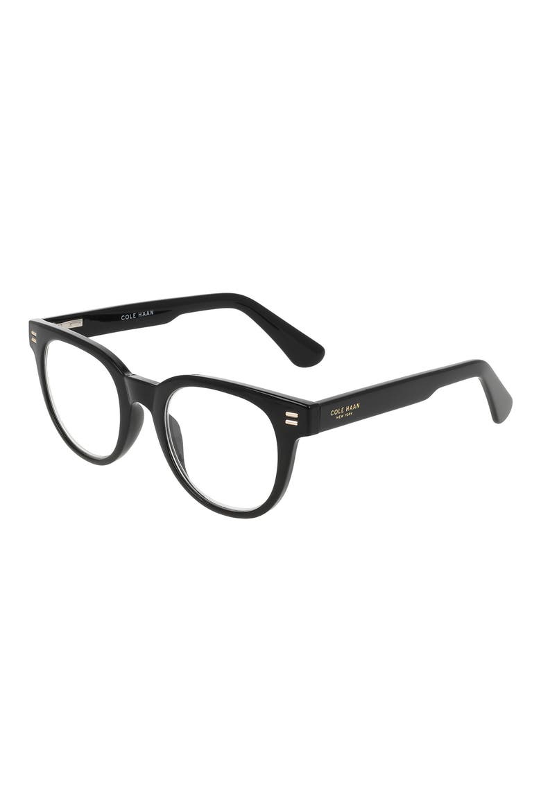 47mm Round Reading Glasses, Alternate, color, BLACK