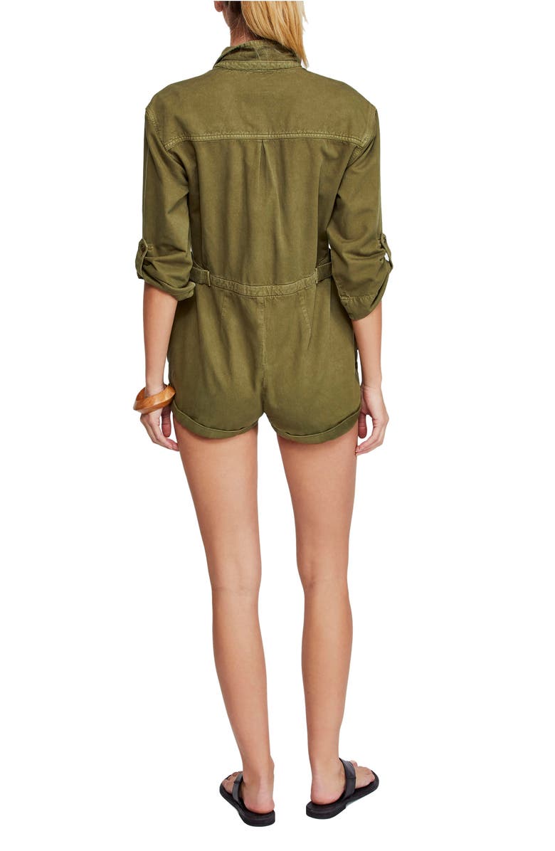 Free People Isla Romper, Alternate, color, Olive