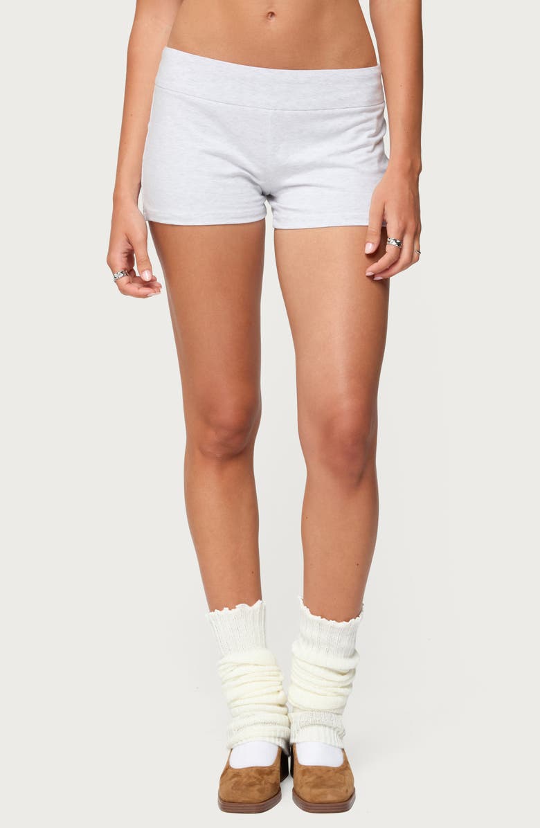 EDIKTED Kadena Bike Shorts, Main, color, Gray-Melange