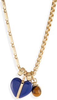 ROXANNE ASSOULIN Semi Heart Charm Cable Necklace