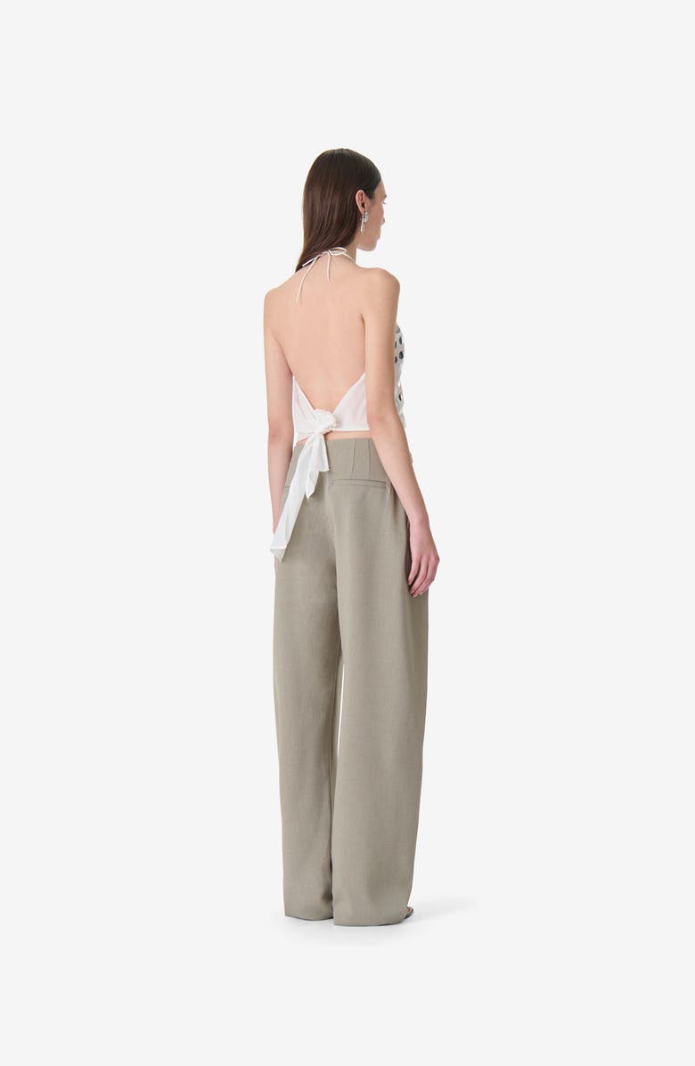 IRO Sonja Wide-Leg Trousers, Alternate, color, Olive Green