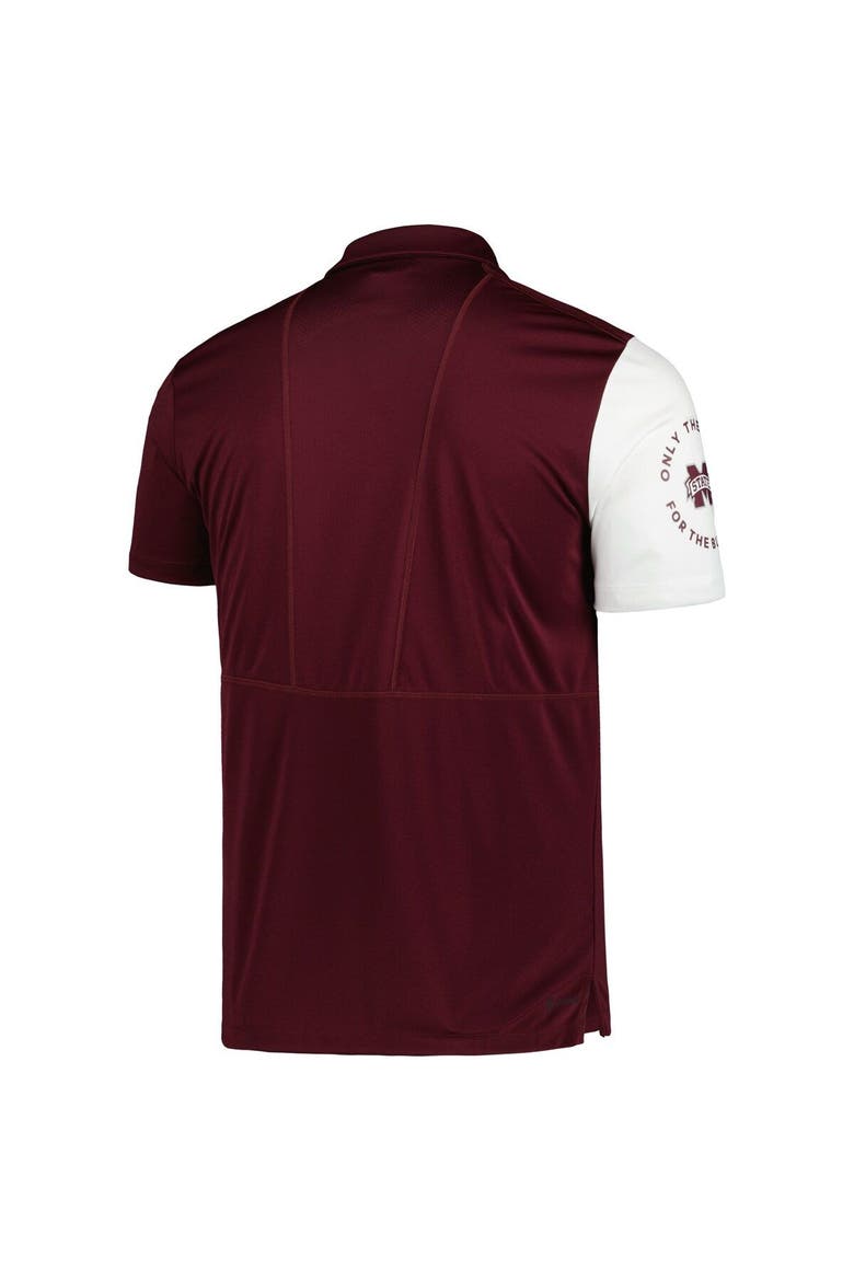 Men's adidas Maroon Mississippi State Bulldogs AEROREADY Polo, Alternate, color, Maroon