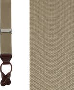 Trafalgar Big & Tall Hudson Solid Button End Suspenders