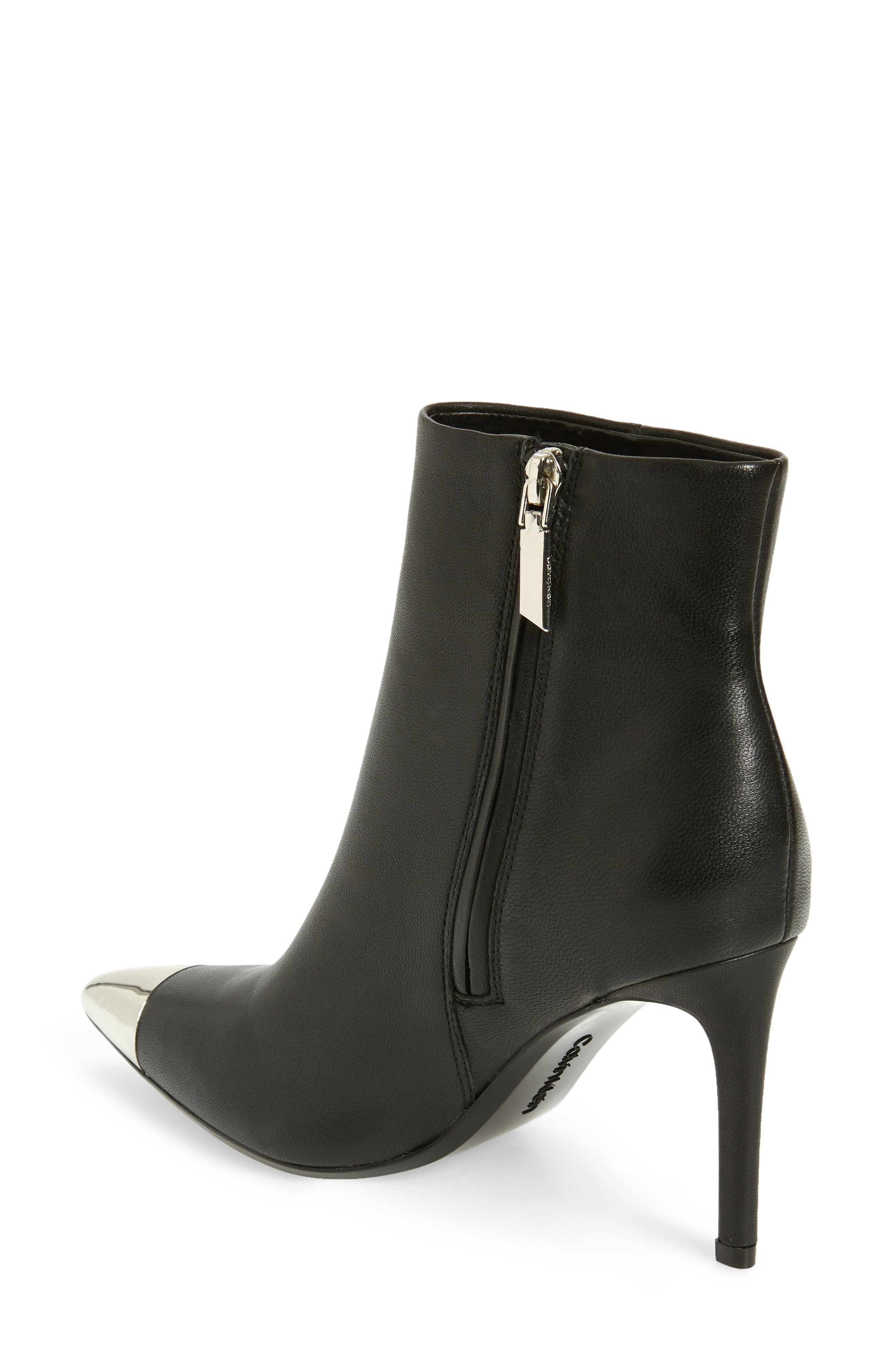 Calvin Klein Ravie Pointy Cap Toe Bootie, Alternate, color, 