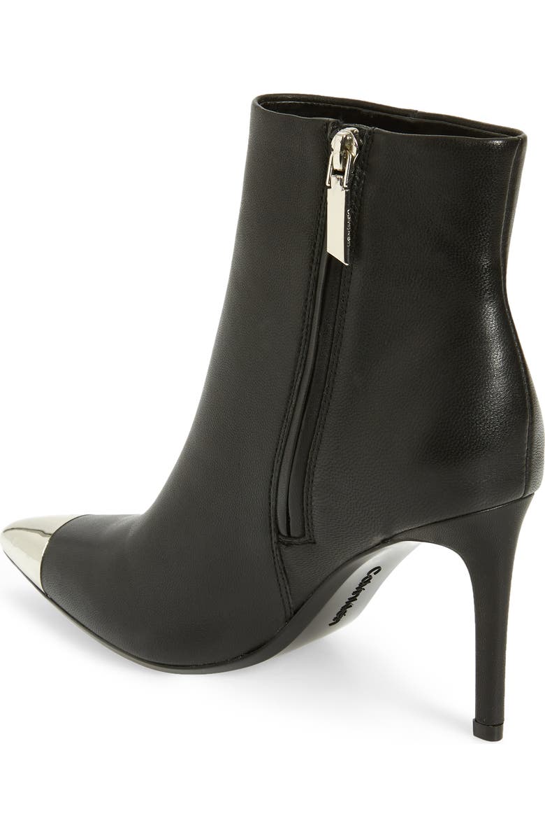 Calvin Klein Ravie Pointy Cap Toe Bootie, Alternate, color,