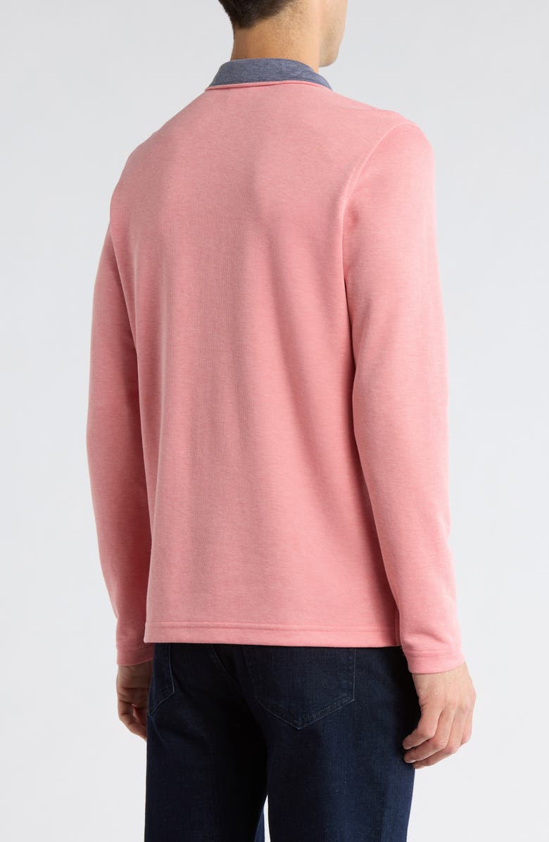 Brooks Brothers Piqué Half Zip Pullover, Alternate, color, Coral Heather