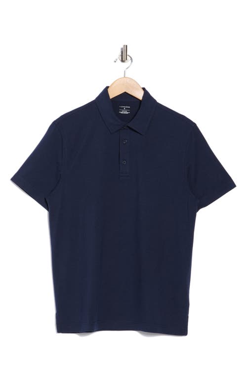14th & Union Slub Cotton Polo In Blue
