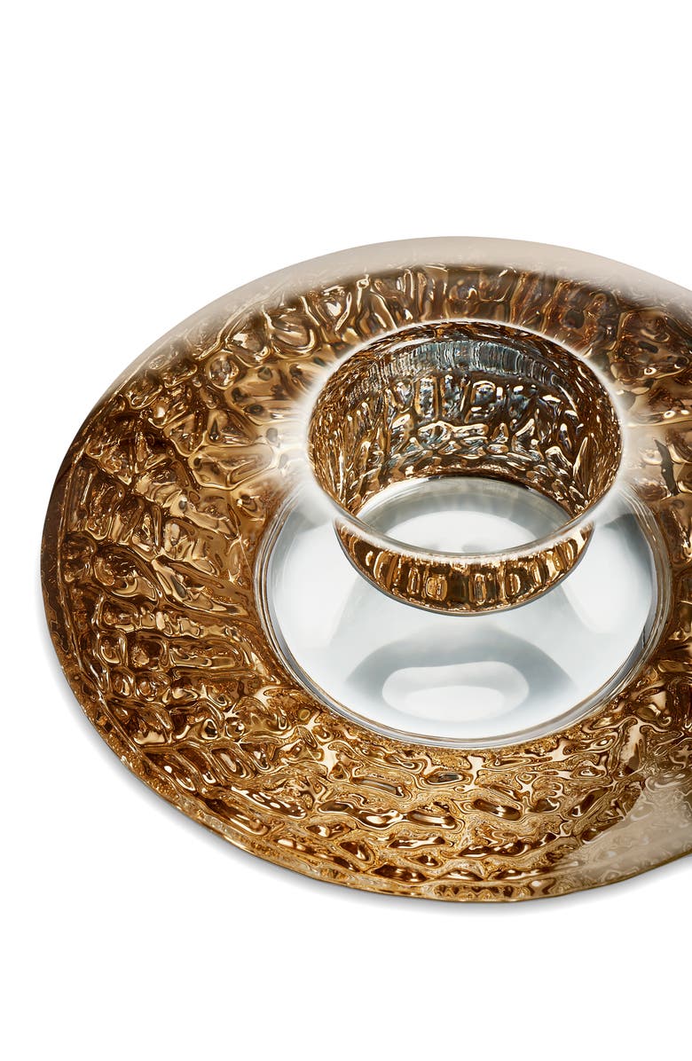 Orrefors Discus Crystal Votive, Alternate, color, Gold